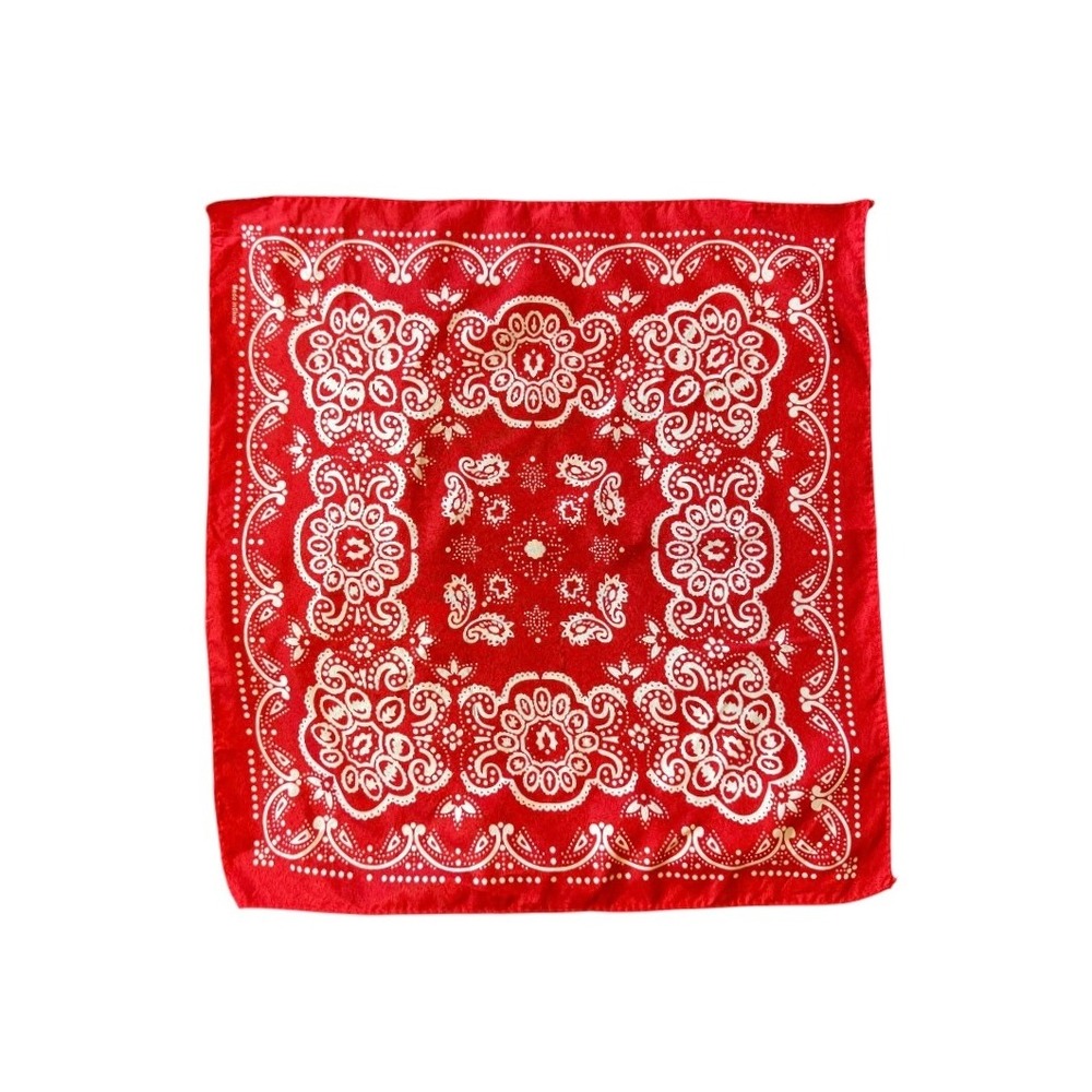 Oriental Trading Red with White Paisley Peint Bandana Scarf
